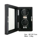 Double Leather Automatic Watch Winder Box - KNG-256 - Image 4