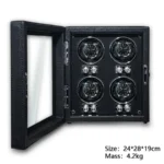 Double Leather Automatic Watch Winder Box - KNG-256 - Image 2