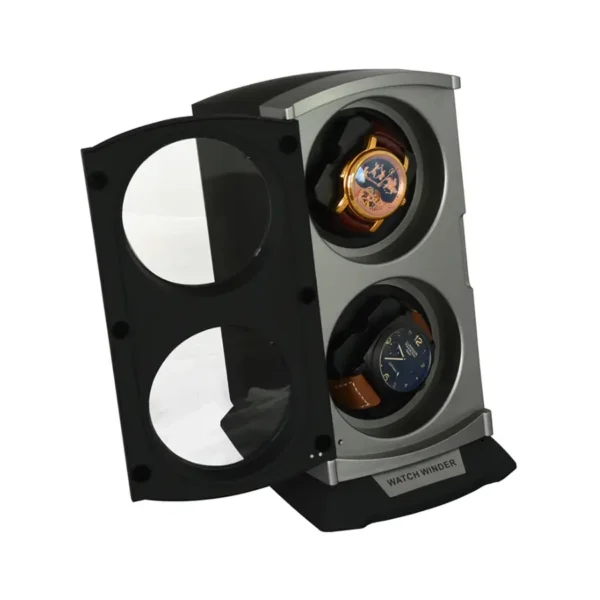 Double PVC Leather Automatic Watch Winder Box - KNG-240