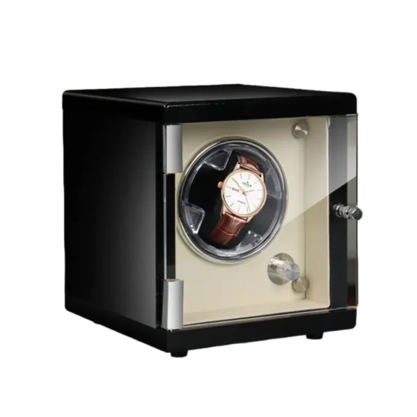 Single Wood Automatic Watch Winder (Open Cover Stop) - KNG-130