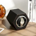Single Leather Mini Automatic Watch Winder - KNG-132 - Image 2