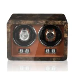 Double Wood Automatic Watch Winder with Storage - KNG-231 - Image 5