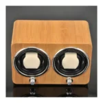 Double Wood Automatic Watch Winder with Storage - KNG-231 - Image 3
