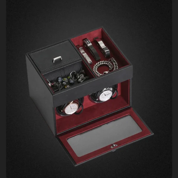 Double Leather Automatic Watch Winder Box - KNG-227 - Image 5