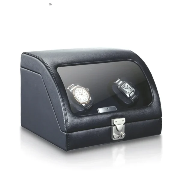 Double Leather Automatic Watch Winder with Storage Drawer - KNG-230