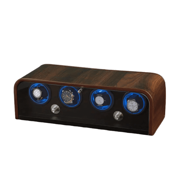 Quad (4 Slot) Wood Automatic Watch Winder Box - KNG-462