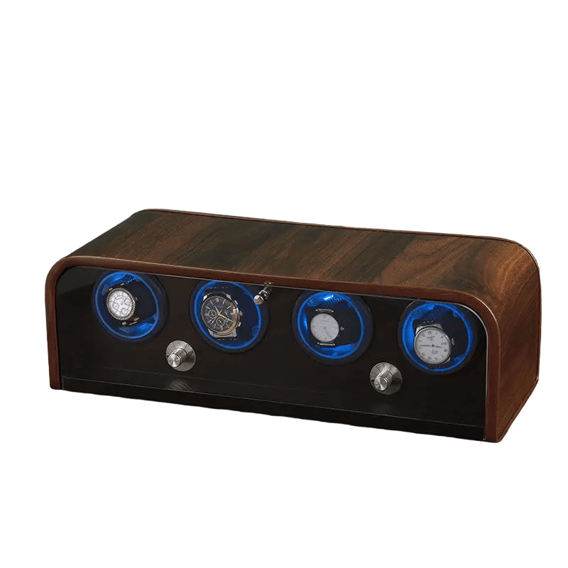 kng-462-quadruple-wood-watch-winder-box1-Photoroom.png Quad (4 Slot) Wood Automatic Watch Winder Box - KNG-462 - Image 1
