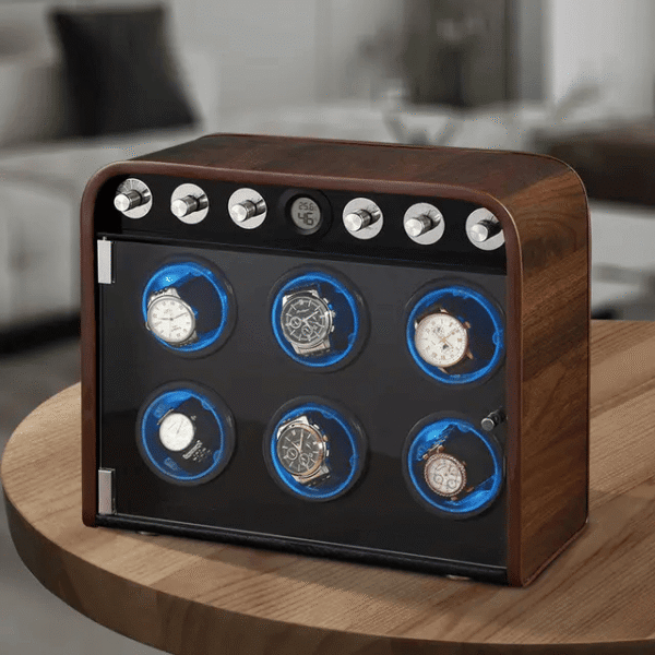 Quad (4 Slot) Wood Automatic Watch Winder Box - KNG-462 - Image 2