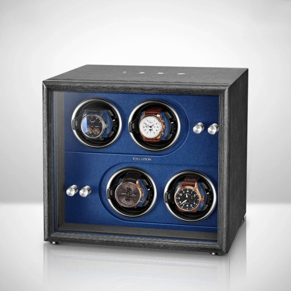 Quad (4 Slot) Wood Automatic Watch Winder Box - KNG-475 - Image 5